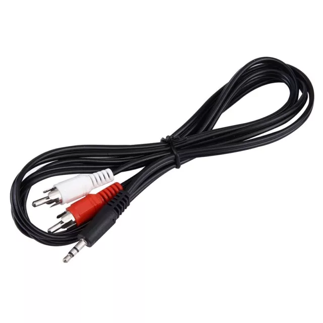 Prise stéréo 3,5 mm 3 m pour 2 jumeaux RCA phono mâle câble TV PC Aux audio rouge blanc 2