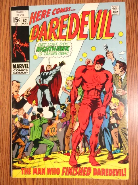 Daredevil #62 Nighthawk Cubierta Clave Fine- 1st Estampado Avengers Marvel Mcu