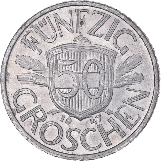 Austria 50 Groschen Coin | Escutcheon | 1946 - 1955