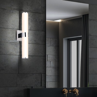 IP44 Classe II Slim Bain Miroir Lampe Applique 40cm 7W 650lm 230V Blanc Neutre 4000K Murale à LED sur Miroir Bojim LED Lampe Miroir Salle De Bain Armoire 