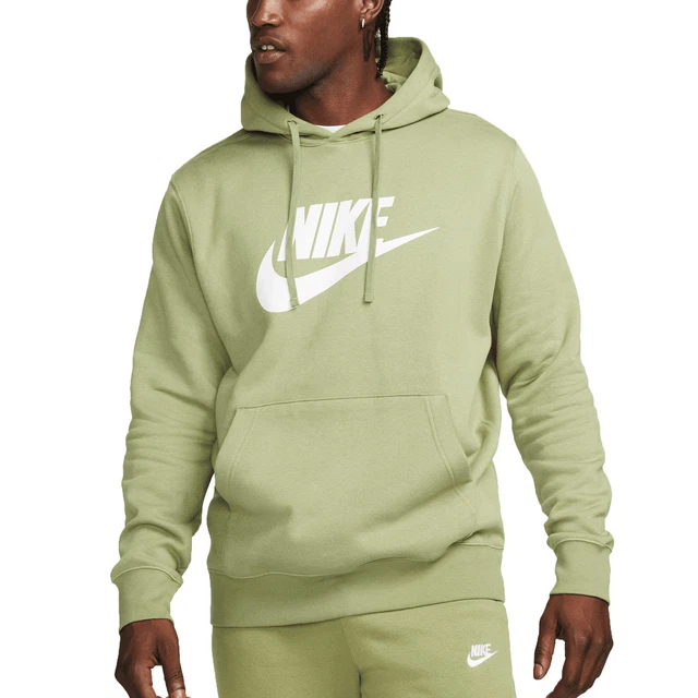 Nike Felpa da Uomo con Cappuccio Club Graphic Verde Taglia S Cod BV2973-334
