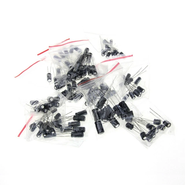 Set condensatore elettrolitico di alta qualità 120 pezzi 1uF 470uF ciascuno 10-t