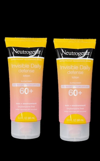 Neutrogena Invisible Daily Defense Sunscreen SPF 60 + Lotion  - 3fl oz (2 Pack)