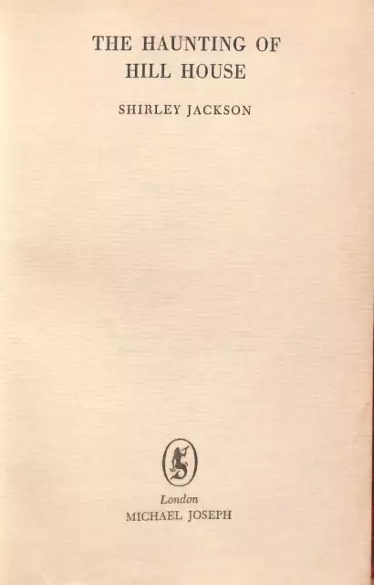 The Haunting of Hill House, Shirley Jackson, Good Condition, ISBN
