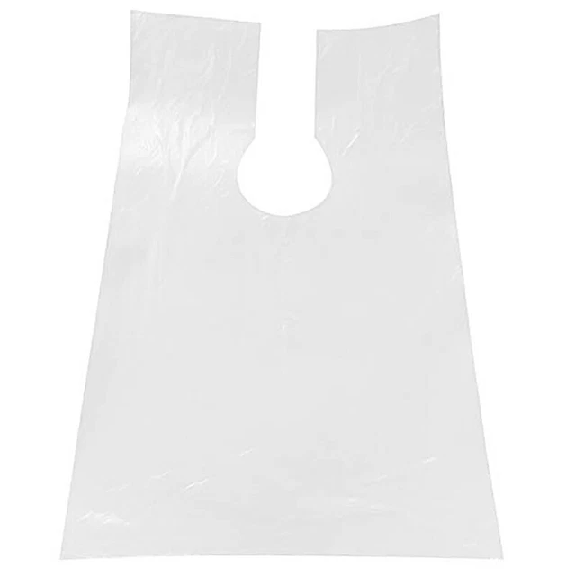 100 piezas Delantal Desechable Largo Barbero Paño Perm Corte de Pelo Peluquería F7S1