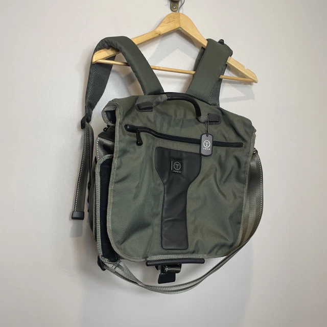 TUMI T-Tech Green Convertible Computer Backpack Messenger Bag