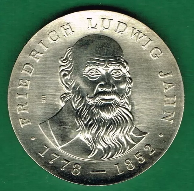 A.S.S DDR 5 Mark Gedenkmünze Friedrich Ludwig Jahn 1977 J: 1564 stgl Neusilber