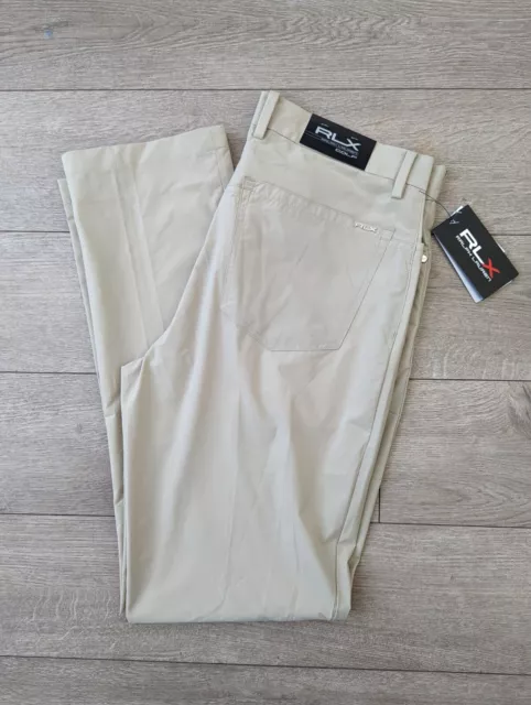 Ralph Lauren RLX Stretch Golf Beige Trousers W32 L32 32R Brand New With Tags