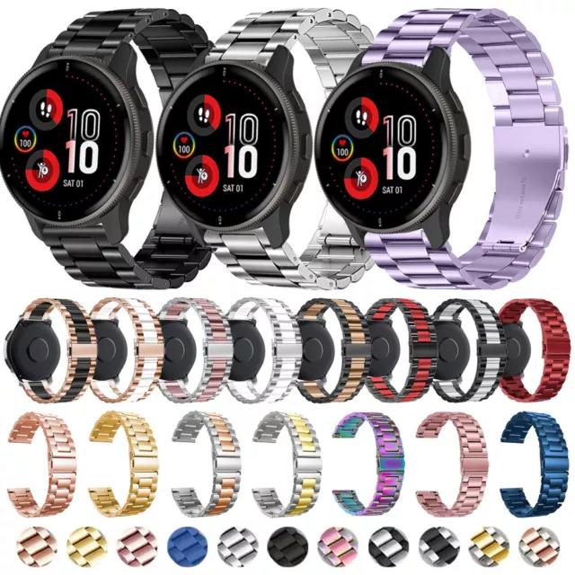 Cinturino orologio in metallo per Garmin Vivoactive 3 4S Venu 2 2S SQ 245 645 158