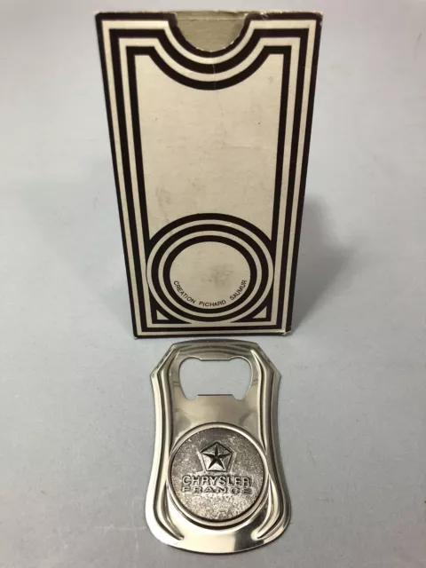 AUTOMOBILIA Ancien DÉCAPSULEUR publicitaire Vintage CHRYSLER FRANCE Circa 1960