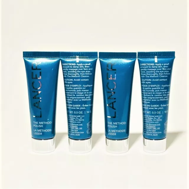 4 Pack Lancer The Method: Polish Face Exfoliator 0.5oz/14g *New without Box*