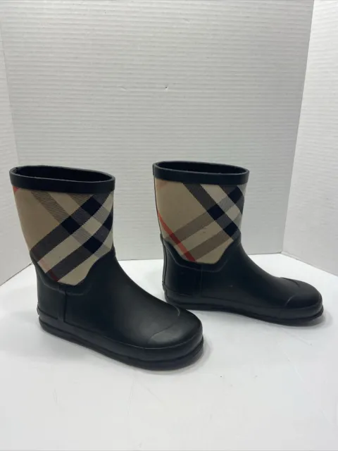 Authentic Burberry Clemence House Check Boots ~ Size 33  Us 2.5