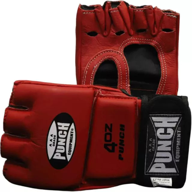 Punch Cage Cutters 4oz Matte Red MMA Gloves