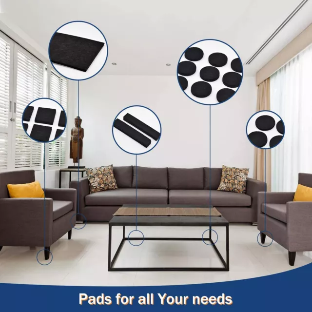 Non-slip Furniture Pads Protect Hardwood Floors with Non-slip Self-adhesive Felt