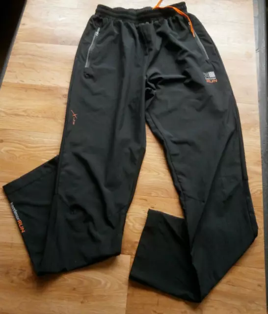 Karrimor Run Mens XLite Running Jogging Bottoms Black Nylon Quick Dry Size Small