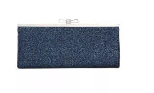 $79 INC International Concepts Women's Carolyn Metallic Glitter Clutch Blue