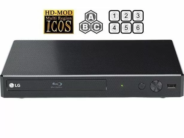 LG BP250 Blu-ray Player, Fully Region Free,  Blu-Ray+DVD Multiregion