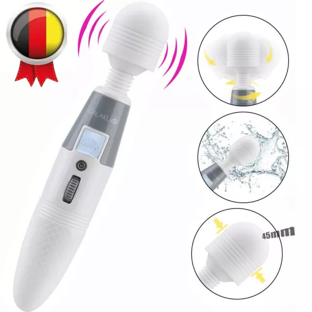 64 Modi Massagestab Magic Wand Massager Massagegerät Wasserdicht Vibrator Stark