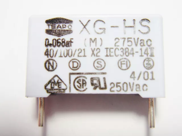 Entstörer Kondensator 0,47µF 275V/AC X2 gegen blinkende / nicht ausgehende  LEDs, Kabel & Fassungen, Led Zubehör & Kabel