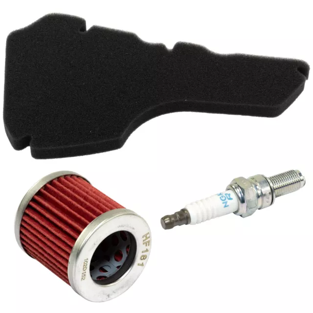 Wartung für Vespa ET4 125 ET M04000 1996-2000 Set Luftfilter Ölfilter Zündkerze 3