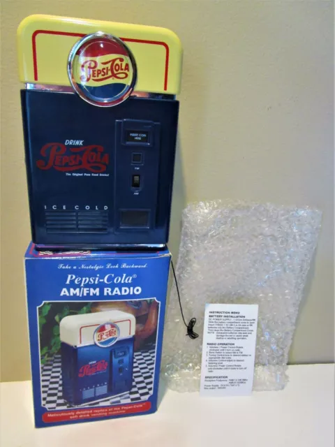 New In Box Pepsi Cola Am/Fm Radio Pepsi Cola Machine Am/Fm Radio Nib