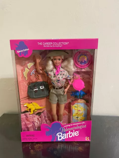 Barbie Paleontologist Doll NRFB Looking for Dinosaurs Mattel 17240