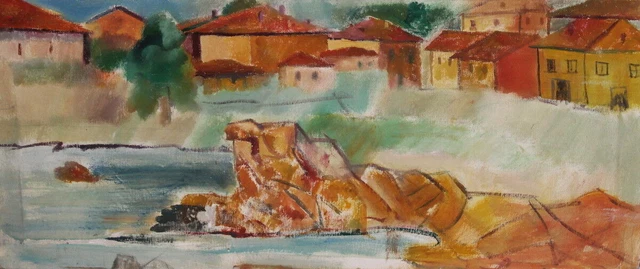 Peinture de pysge ncienne, vignon, peinture de nture, XXe siècle