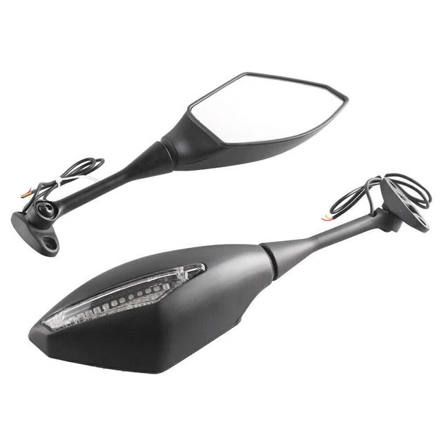 LED Turn Signal Light Rearview Side Mirror Fit for Honda CBR 600RR 1000RR Pair