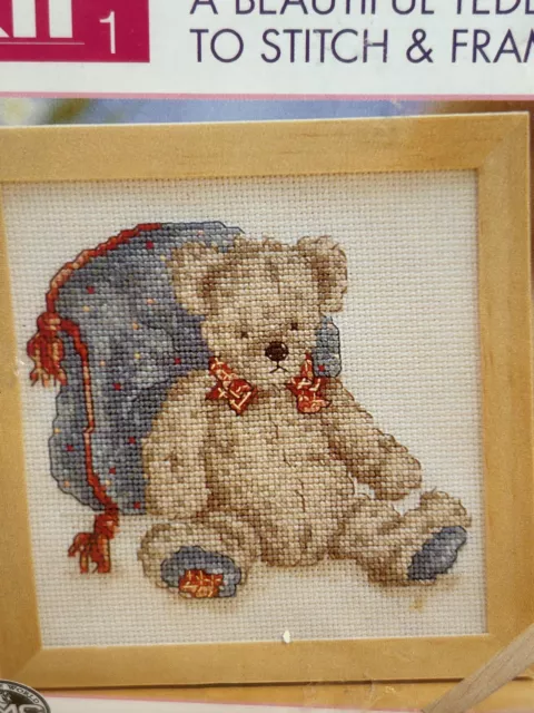 Cross Stitch Magic BEAUTIFUL BEAR Mini Teddy Cross Stitch Kit (2002) *No Chart* 3