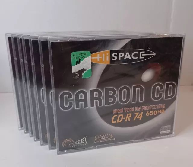 7 Hi Space Carbon CD UV Protector CD-R 74 650MB Recordable