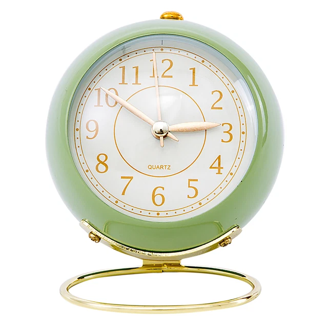 A/A Enouk - Reloj despertador analógico con luz de noche para niños