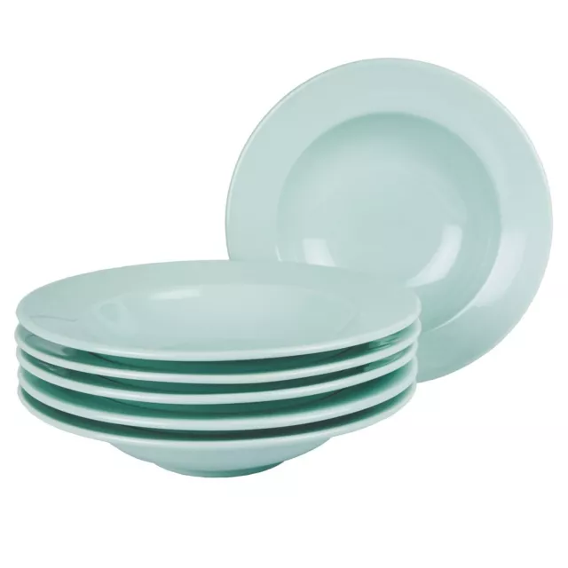 Teller tief Ø26cm für Pasta Suppe Salat Pastateller Suppenteller | 6er Set Mint