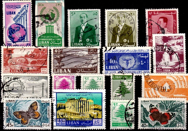 Einsteckkarte mit älteren Marken aus   ***  LIBAN  ***