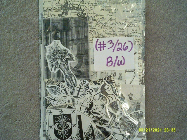 (#3/26) Lote de Colección de Papel EPHMERA ARTESANÍA - ÁLBUM DE RECORTES Alter Art Collage Diario
