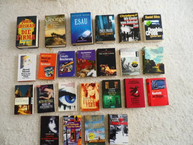 Büchersammlung Buchpaket 24 x Romane Krimi  Thriller s. Bilder