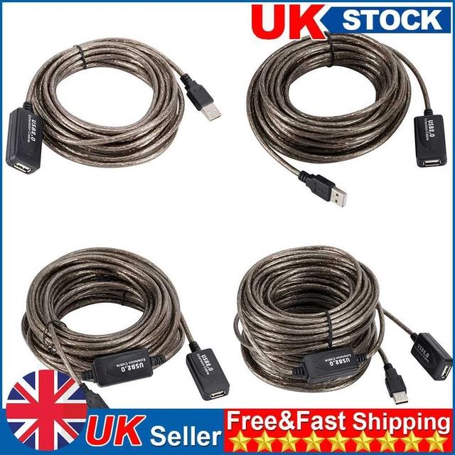 USB Extension Cable Male to Female Active Repeater Network Card Extender Cord