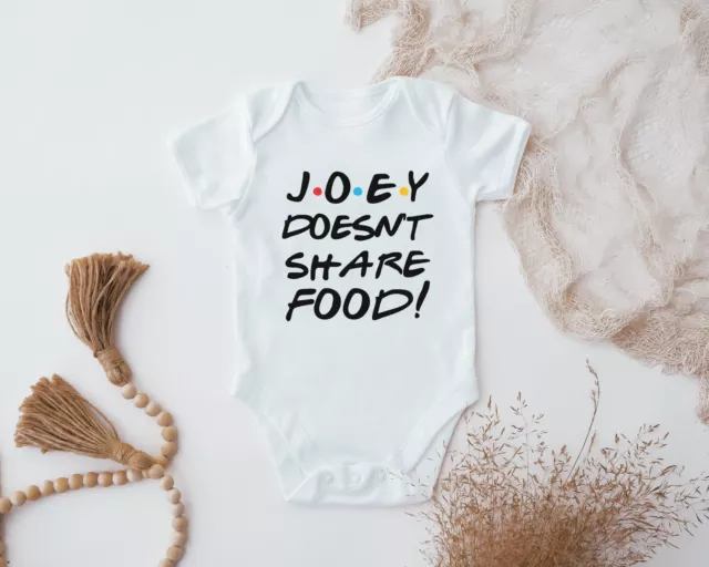 Gilet bambino personalizzato Joey non condivide cibo, amici nuovo body bambino