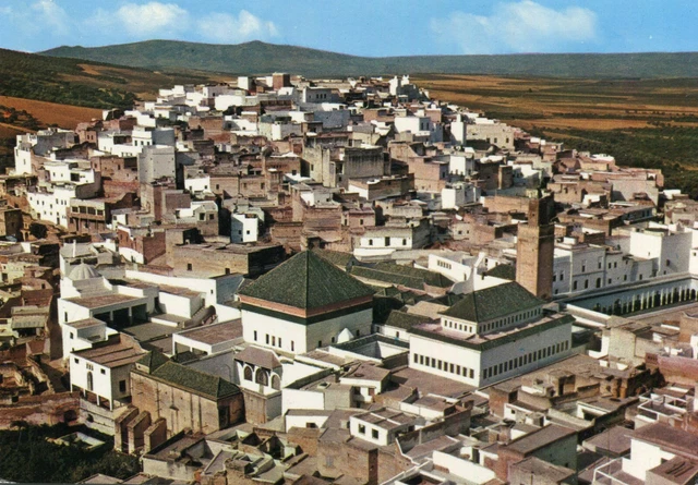 Carte MAROC MOULAY DRISS Vue générale Moulay Idriss Zerhoun