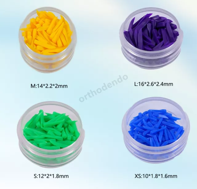 100pcs/box Dental Clearance Disposable Diastema Wedges Plastic 4 Colors 11-15mm