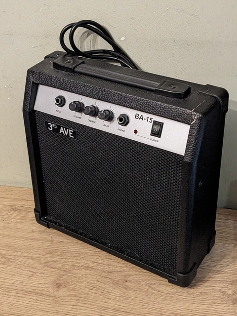 3rd Avenue 15W Slimline E-Bass-Gitarrenverstärker Ave BA-15 Übungsverstärker