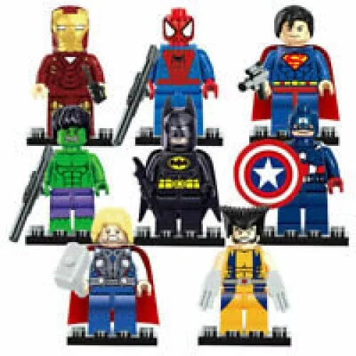 8Pcs Marvel Avengers Super Heroes Mini Figures Dc Fit  Minifigures 3