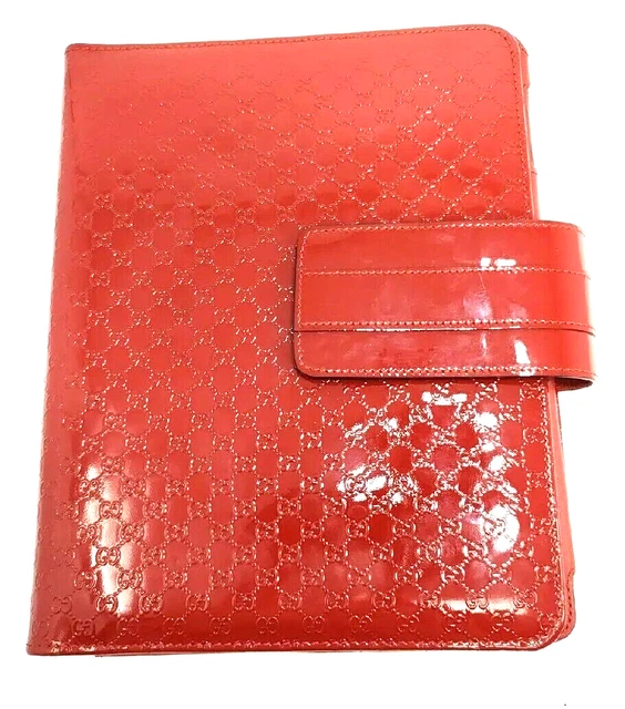 GUCCI GUCCISSIMA RED Patent Leather TABLET IPAD 2 COVER CASE sleeve