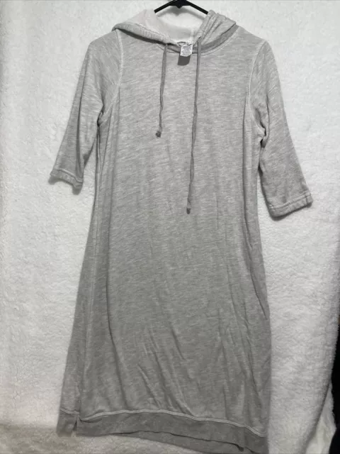 Hard Tail Forever Womens Dress Size Medium Grey Long sleeve Hoodie Midi Terry