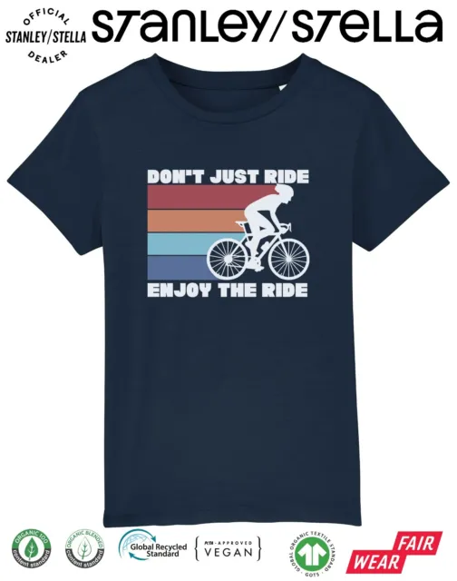 Kids Cycling T-Shirt Enjoy The Ride Cyclist Clothing Bike Boys Girls Gift Tee
