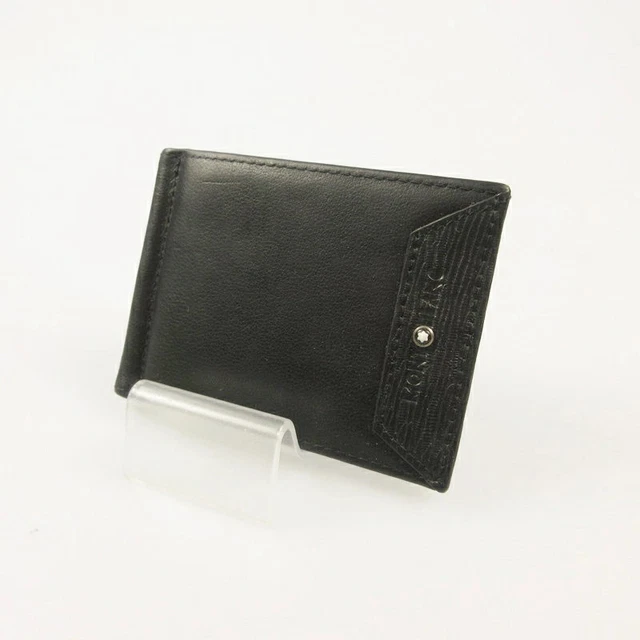 Porte-monnaie Pince à Billets Et Cartes – Simili Cuir Noir – Unisexe