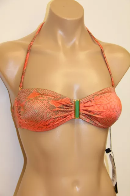 NWT ViX by Paula Hermanny Swimsuit Bikini Top Tangerine Size M $96