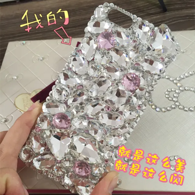 3D Bling Crystal Rhinestone Diamond Case For iphone 14 13 12 Pro Max Back Cover