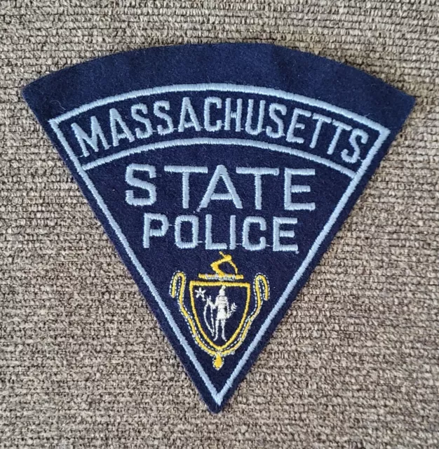 Vintage Felt Mass MA Massachusetts State Police Patrol Uniform Shoulder Patch