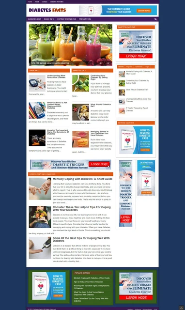 Diabete Fatti Affiliazione Sito Web Con Dominio + Hosting + Ssl Cert