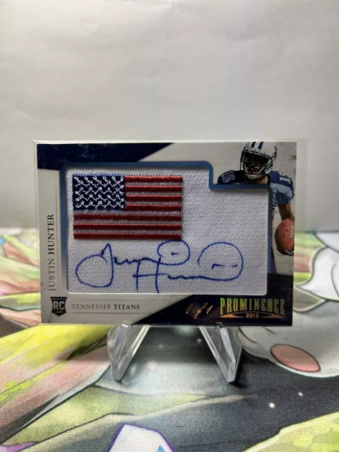 2013 Prominence 1/1 Justin Hunter Titans American Flag Patch RPA Auto RC Rookie